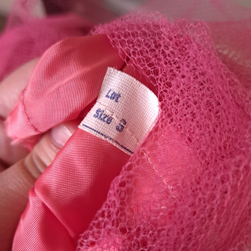 Vintage Pink 60's Silk Chiffon Sequin Gown Party Dress - Picture 9 of 13